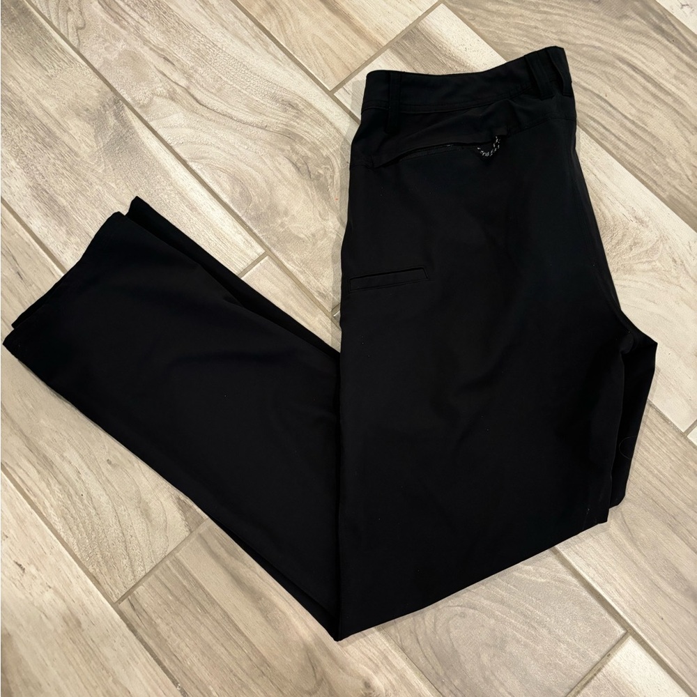 Huk Black Dress Pants with Straight Leg Design
